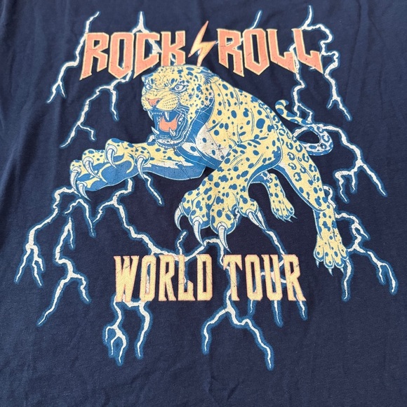Refined Canvas Medium / Large Rock & Roll World Tour Oversized T-Shirt Concert - Picture 2 of 8